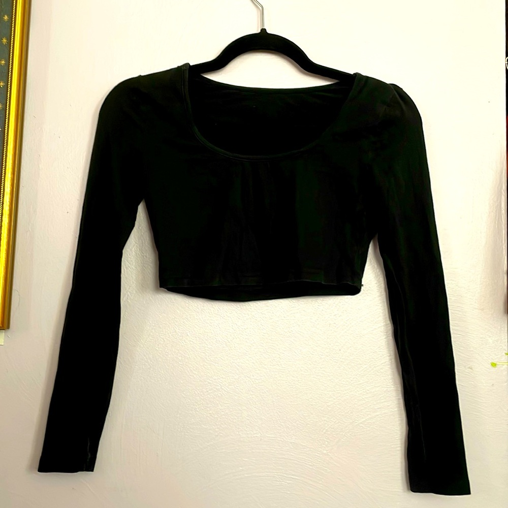 Black long sleeve top